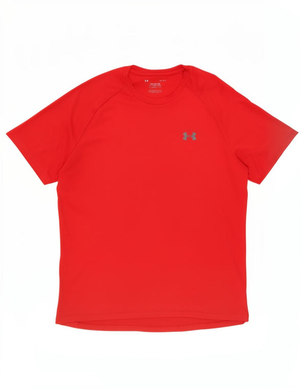 Мужская футболка Under Armour Top Large Red из полиэстера, спортивная