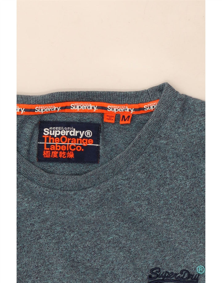 Мужская футболка Superdry Top из хлопка среднего цвета синего цвета