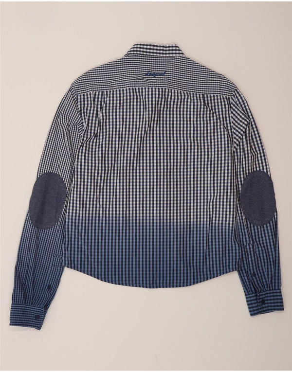DESIGUAL Женская рубашка UK 14 Medium Blue Gingham