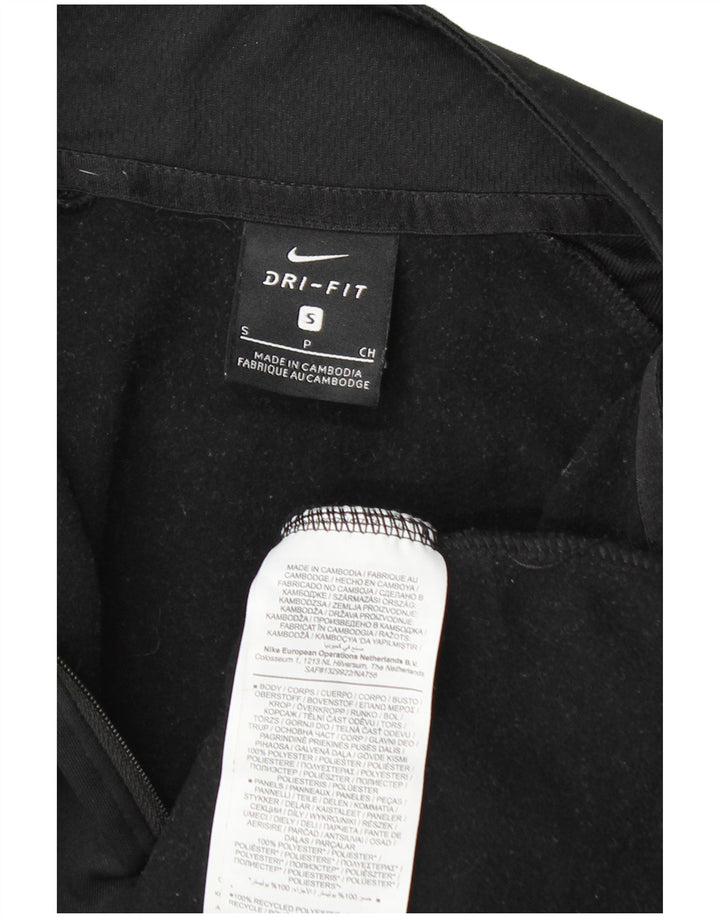 Мужской пуловер на молнии с графическим принтом Nike Dri Fit, спортивный костюм, маленький черный