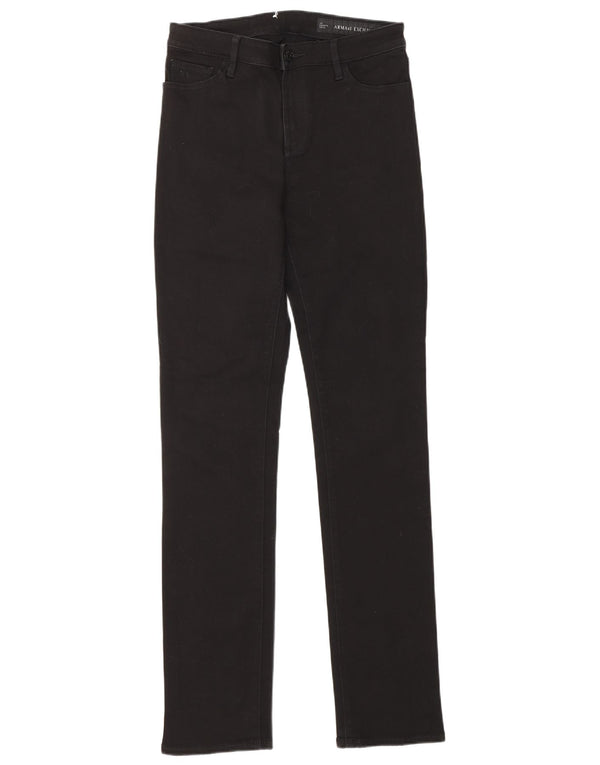 ARMANI EXCHANGE Womens Straight Jeans W28 L32 Black Cotton