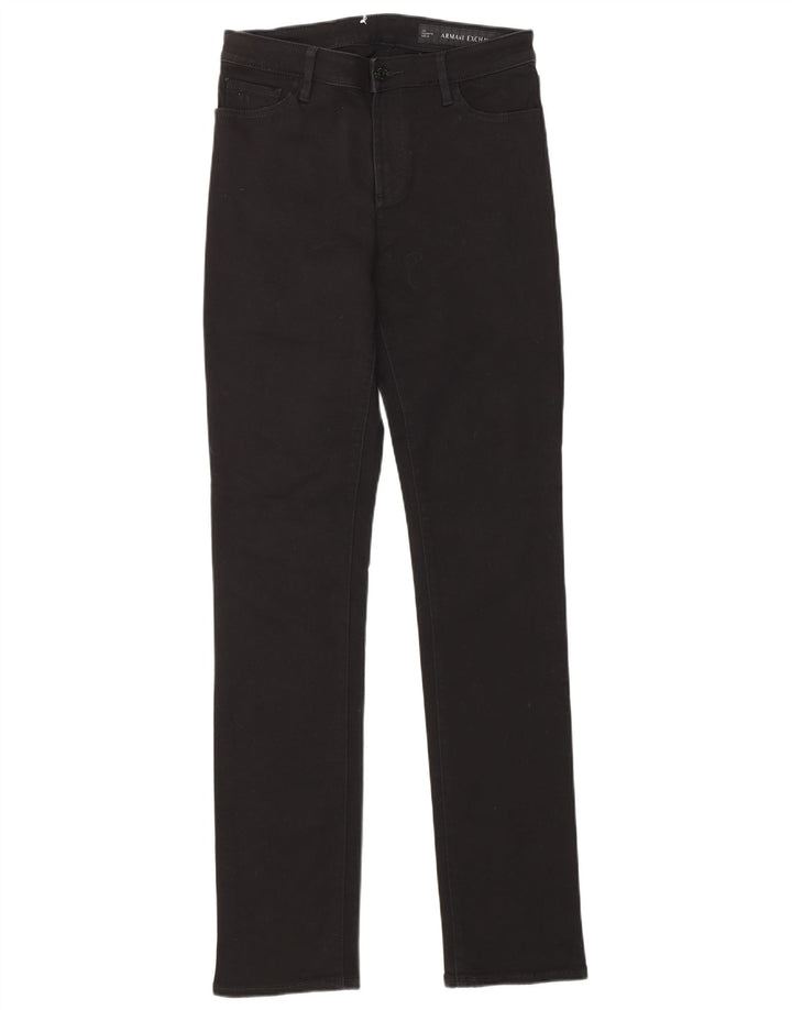 ARMANI EXCHANGE Женские прямые джинсы W28 L32 Черный хлопок