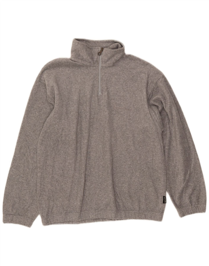 Мужской флисовый джемпер с воротником на молнии SERGIO TACCHINI, большой серый