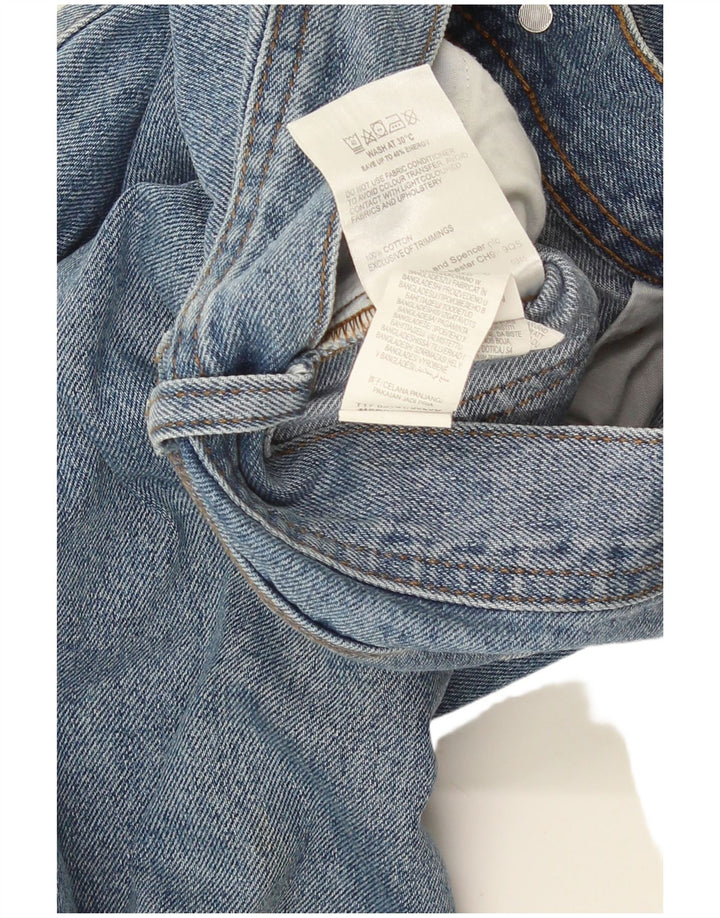 Мужские прямые джинсы Marks & Spencer W34 L29 синие, хлопок
