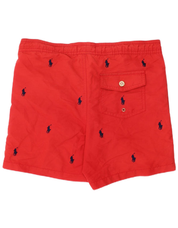 Polo Ralph Lauren Boys Swimming Shorts 7-8 Years Small Red Spotted