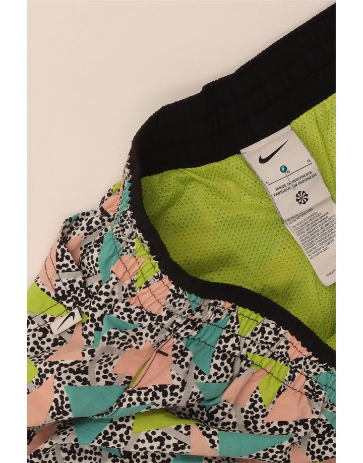 Мужские шорты для плавания Nike, большие разноцветные, из полиамида с геометрическим рисунком