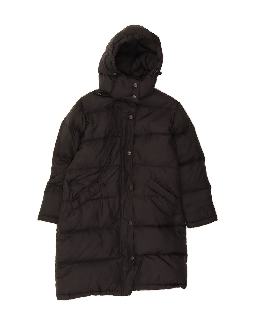 RIFLE Womens Hooded Padded Coat UK 10 Small Black Nylon Vintage Rifle and Second-Hand Rifle from Messina Hembry 