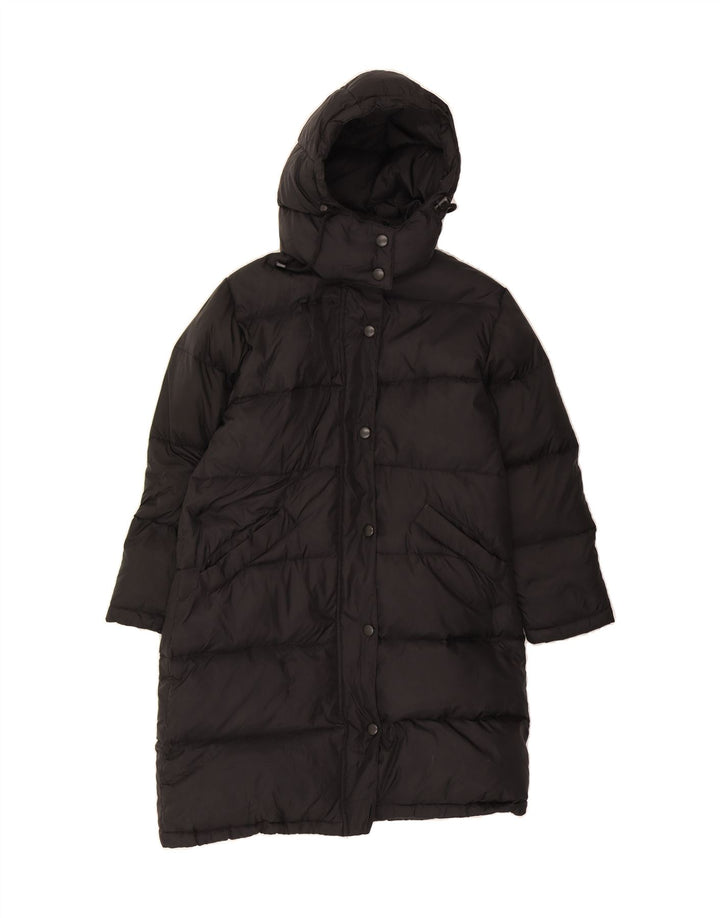 RIFLE Womens Hooded Padded Coat UK 10 Small Black Nylon Vintage Rifle and Second-Hand Rifle from Messina Hembry 