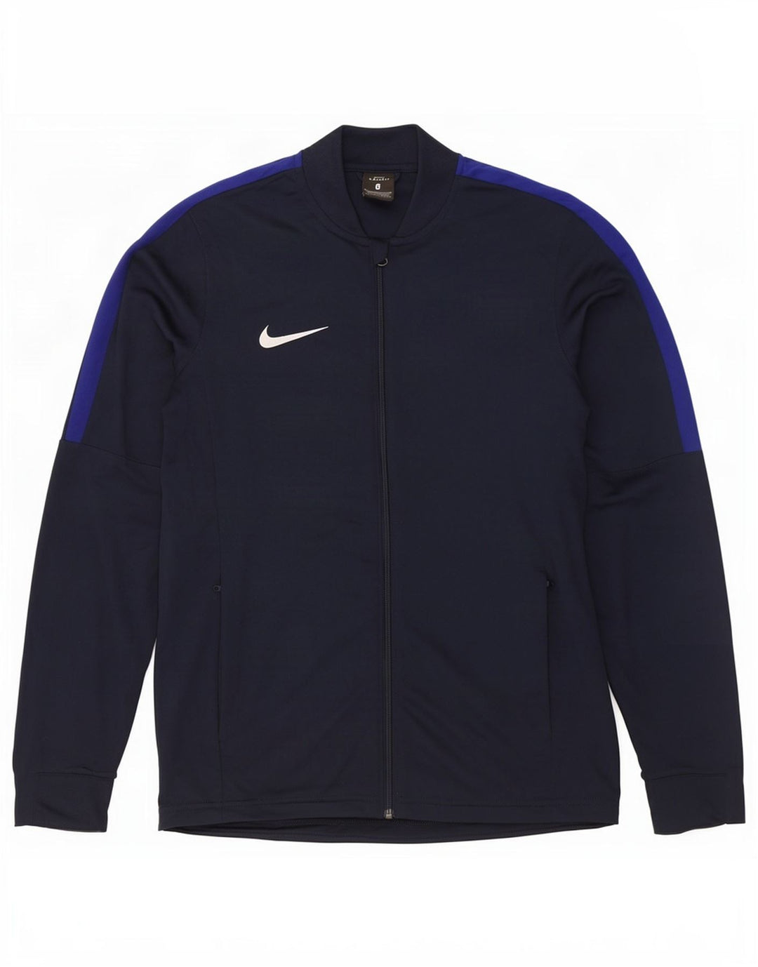 Мужская спортивная куртка Nike Dri Fit среднего размера, темно-синяя, с цветными блоками