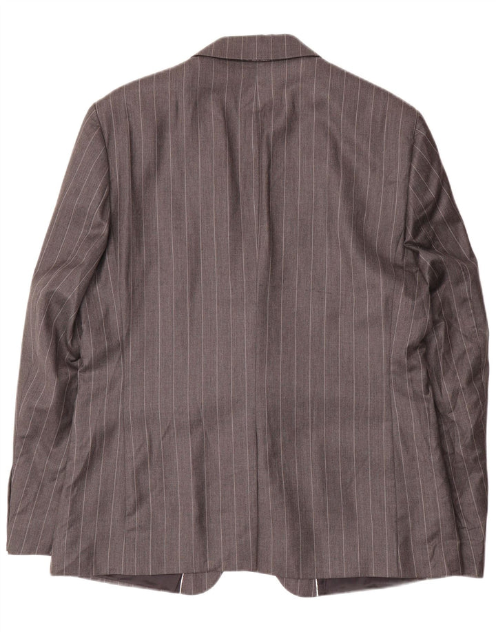 Мужской пиджак на 1 пуговице Zara EU 54 XL, серый в полоску