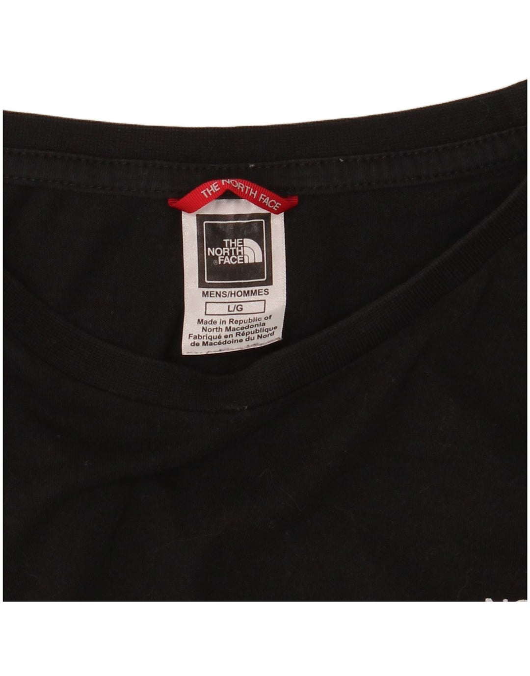 Мужская футболка с рисунком The North Face, большая черная