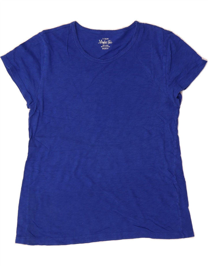 J. CREW Womens T-Shirt Top UK 12 Medium Blue Cotton Vintage J. Crew and Second-Hand J. Crew from Messina Hembry 