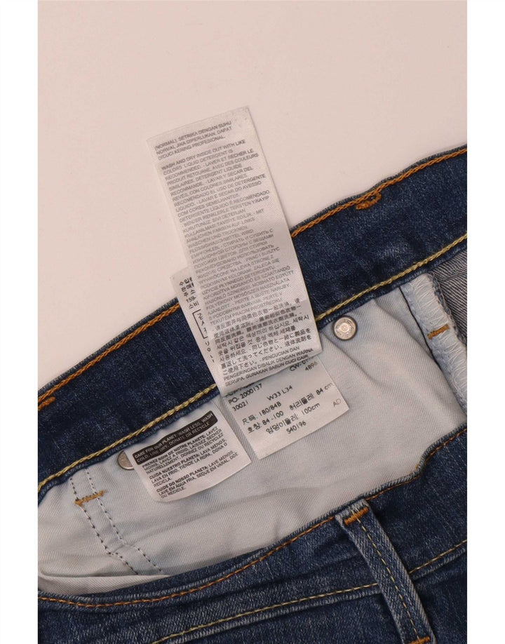 Мужские прямые джинсы Levi's W33 L30 синие, хлопок