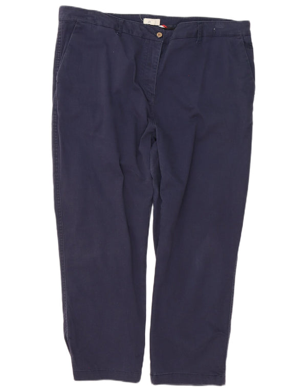 Женские прямые брюки чинос Joules UK 18 XL W38 L25 Темно-синие хлопковые