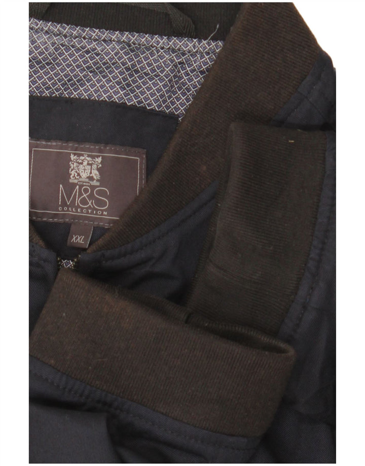 Мужская куртка-бомбер Marks & Spencer UK 44 2XL Темно-синий