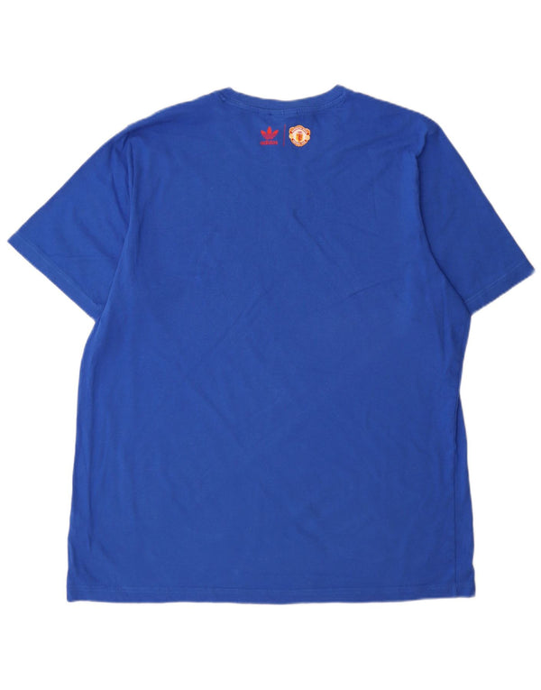 Мужская футболка Adidas Manchester United с рисунком Top XL, синяя, хлопок