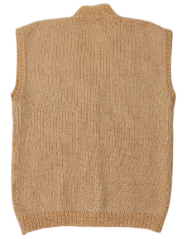 Женский кардиган без рукавов NAGPAL UK 16, большой бежевый с цветочным принтом