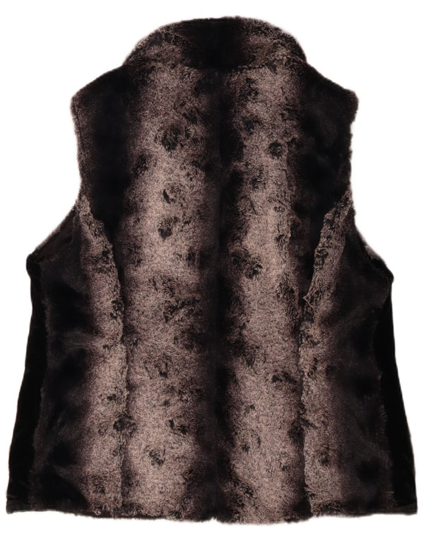Женский жилет из искусственного меха Gerry Weber UK 16, большой серый в полоску