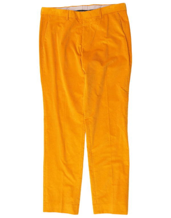 Hugo Boss Мужские прямые вельветовые брюки IT 48 Medium W32 L32 Желтый