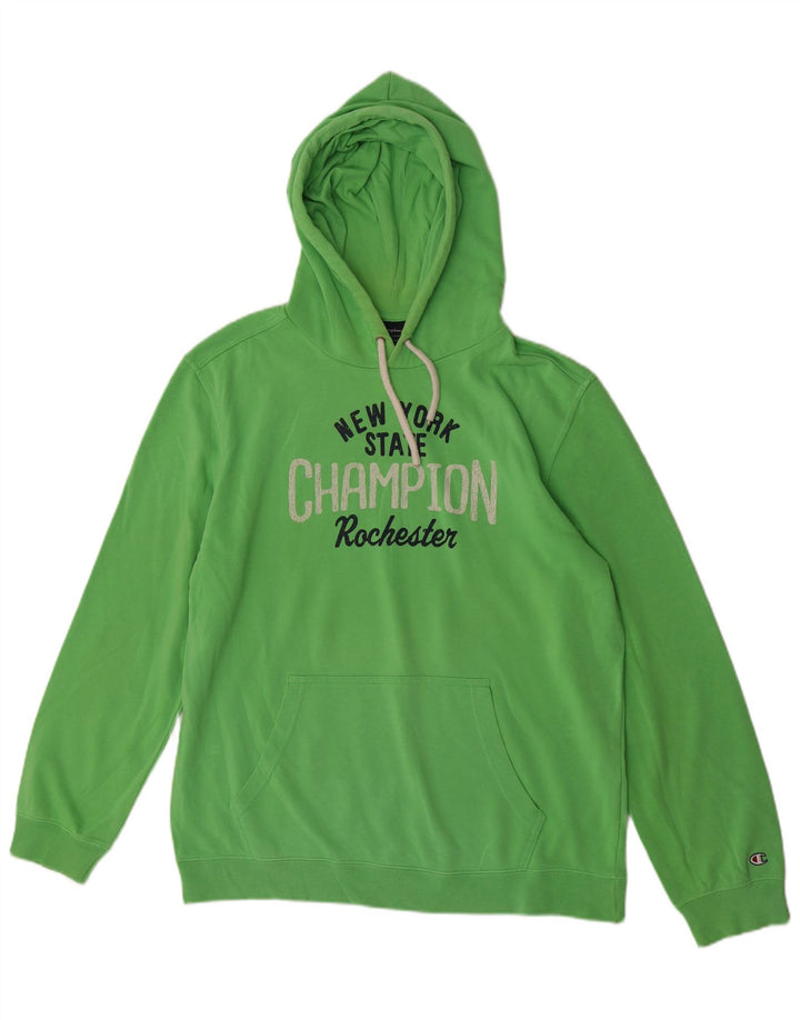 Мужской джемпер с капюшоном Champion с рисунком XL, зеленый полиэстер
