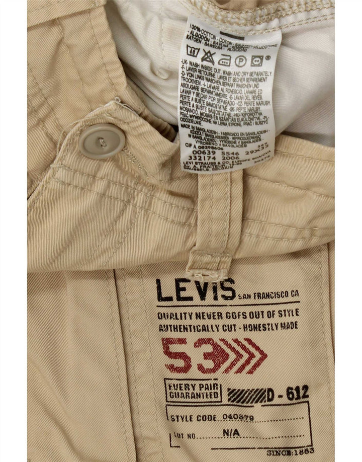 Мужские шорты-карго Levi's W29, маленькие, бежевые, хлопок