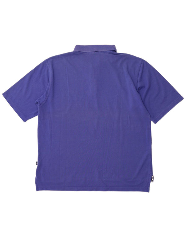 Мужская рубашка-поло ADIDAS UK 46/48 XL, синяя, хлопок