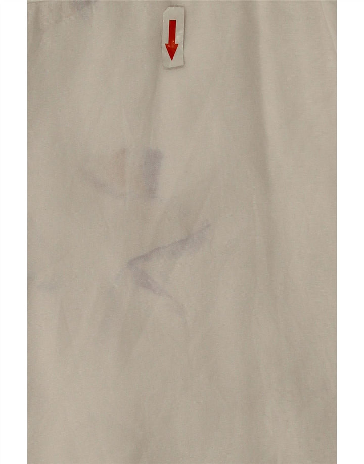 Женская рубашка оверсайз Zara UK 14, средний белый хлопок, белый цвет