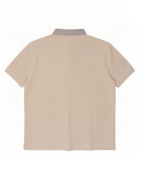 Мужская рубашка-поло Massimo Dutti 2XL, белый хлопок