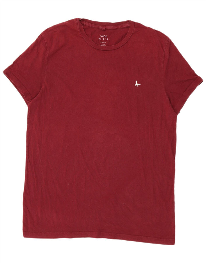 Мужская футболка Jack Wills Top среднего бордового цвета, хлопок
