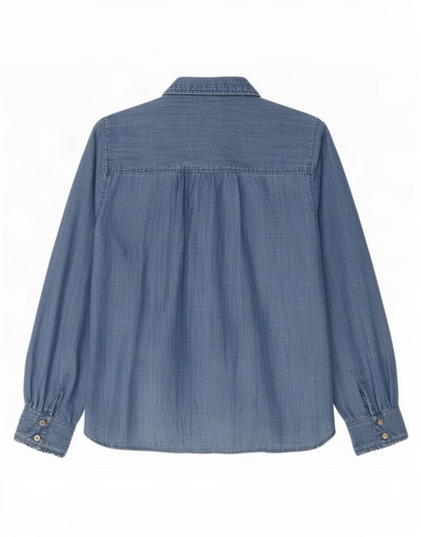 Marks & Spencer Womens Denim Shirt UK 16 Large Blue Lyocell
