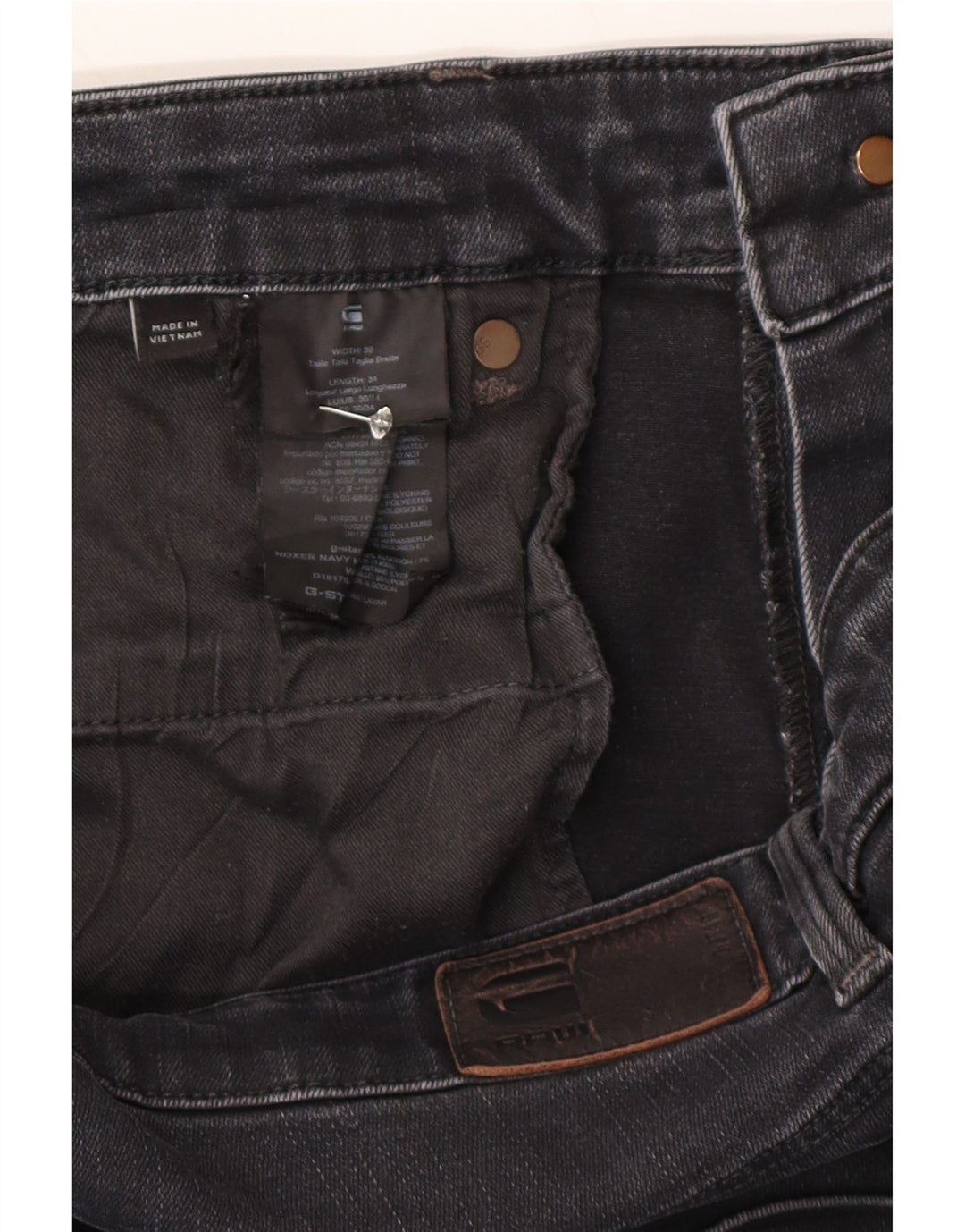 G-STAR Womens Noxer Straight Jeans W30 L34 Grey Vintage G-Star and Second-Hand G-Star from Messina Hembry 