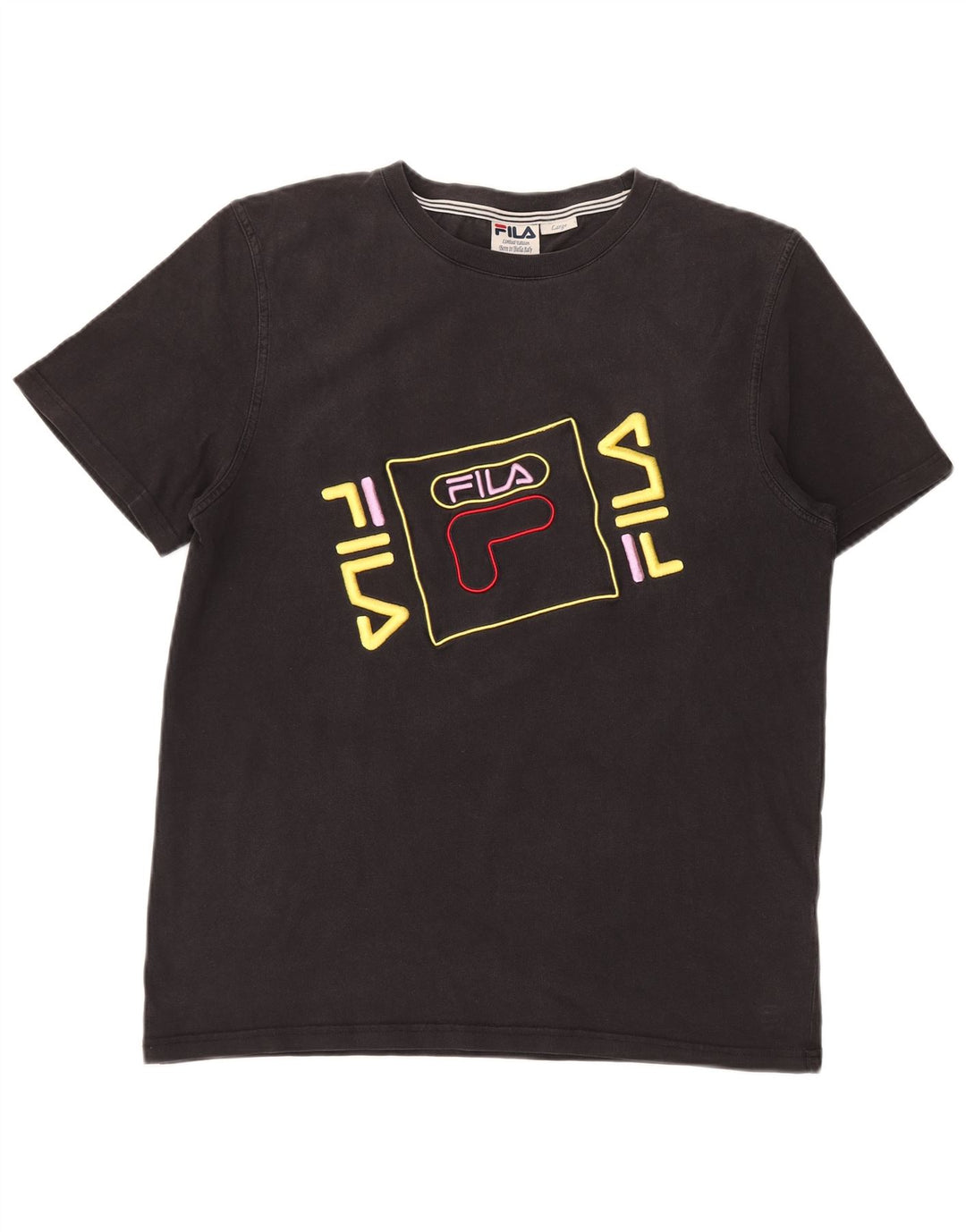 Мужская футболка с рисунком Fila Limited Edition, большая черная