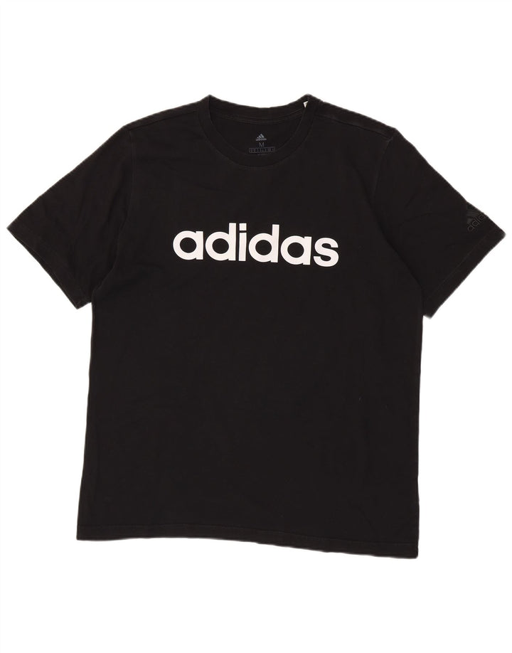 Мужская футболка с рисунком Adidas Top Medium Black Cotton