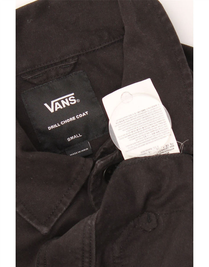 Мужская джинсовая куртка Vans с графическим рисунком UK 36, маленькая, черный хлопок