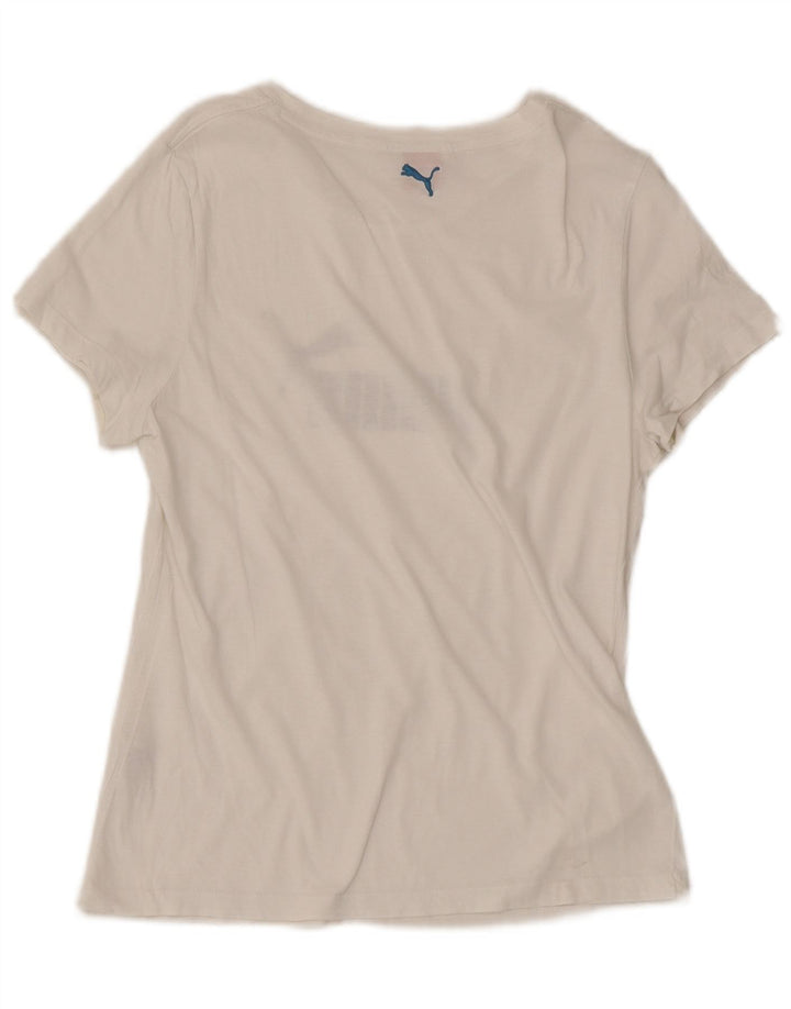 Женская футболка с рисунком Puma Top UK 14, большая белая