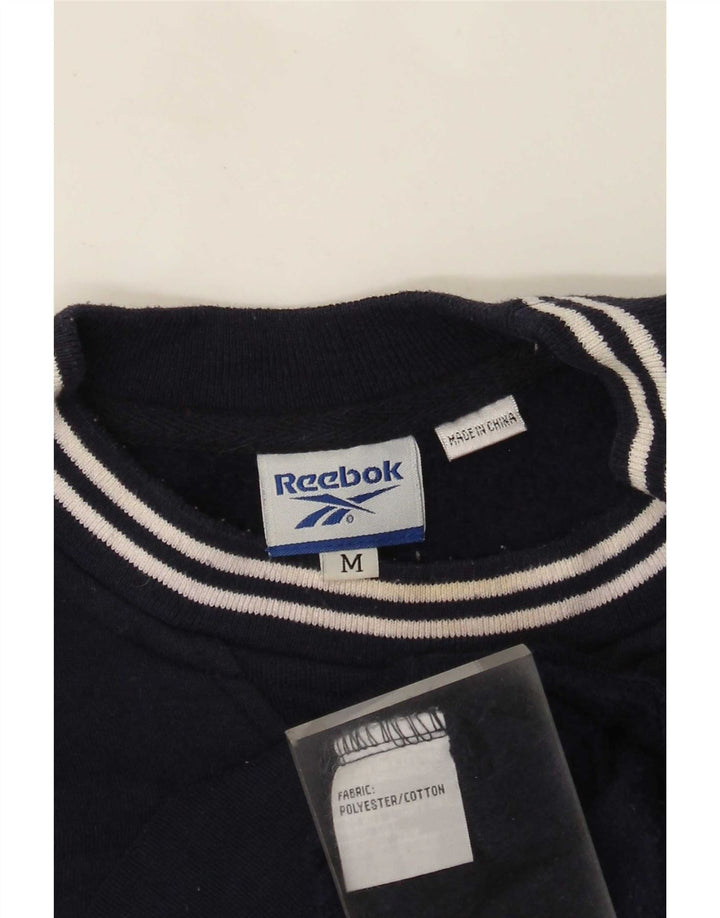 Мужской свитшот Reebok с рисунком, средний, темно-синий, полиэстер