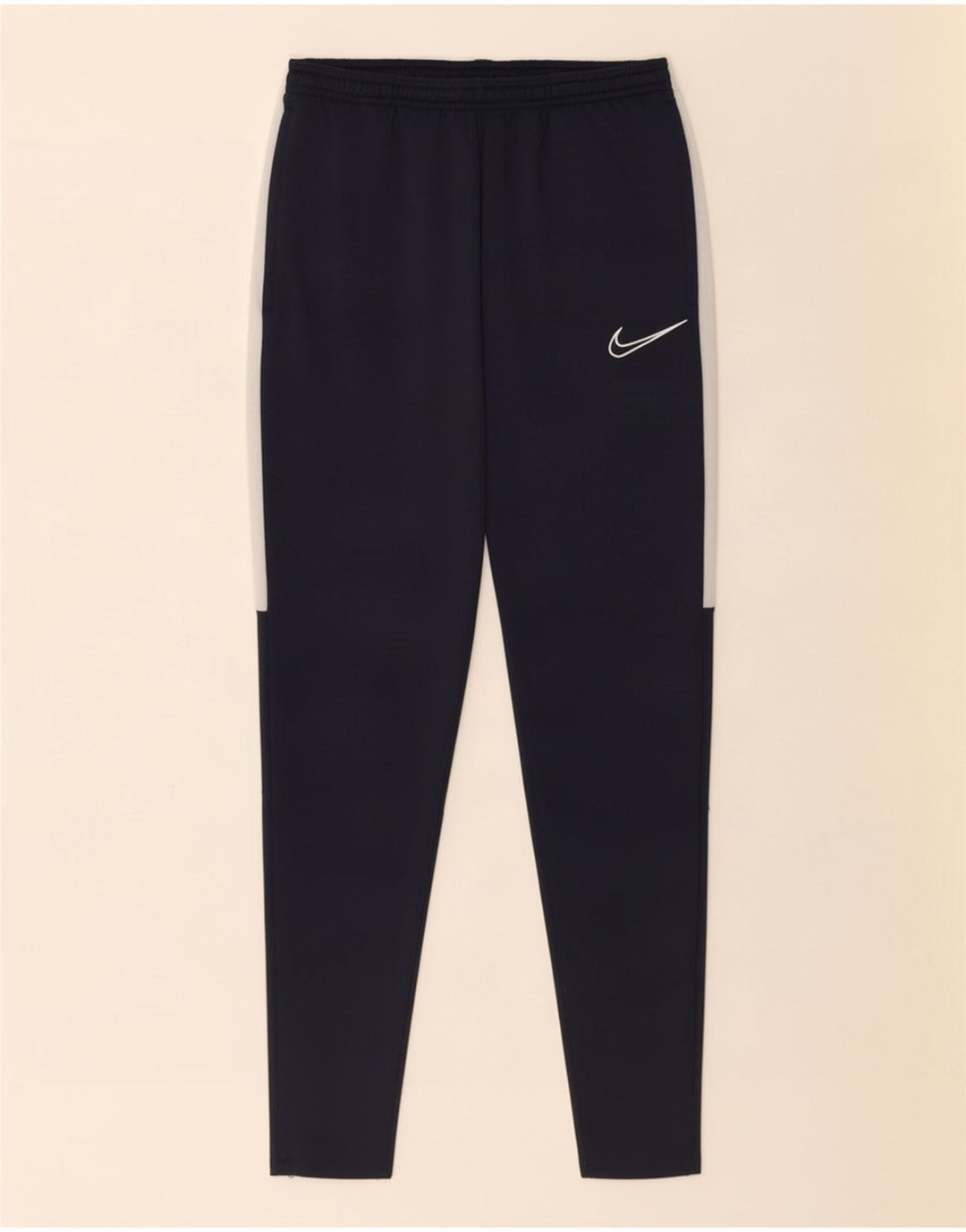 Мужские спортивные брюки Nike Dri Fit, маленькие темно-синие, полиэстер с цветными блоками