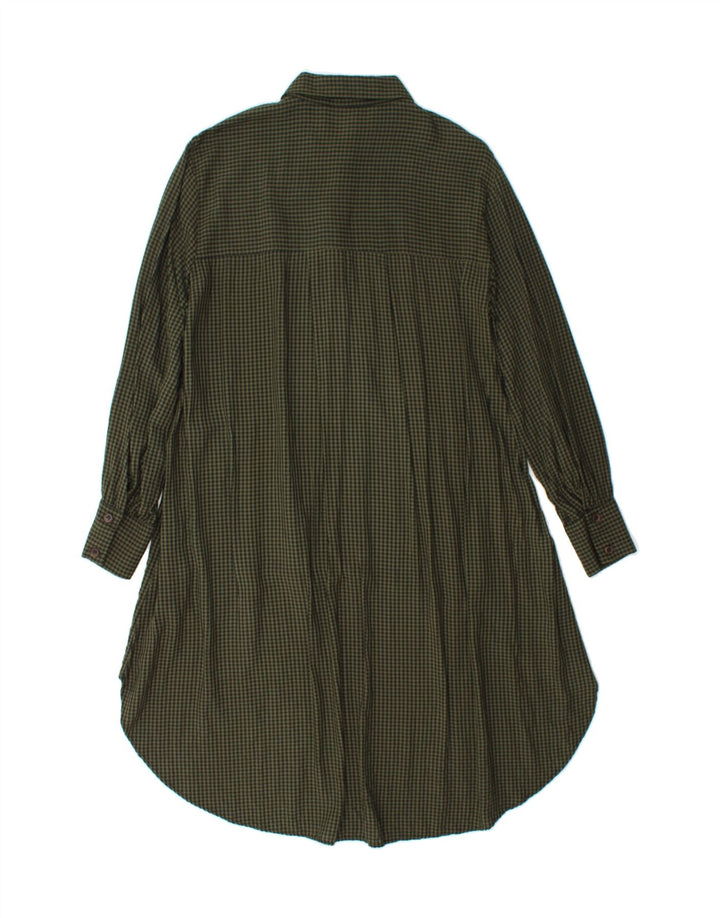ZARA Womens Oversized Pullover Shirt Dress UK 6 XS Green Gingham Vintage Zara and Second-Hand Zara from Messina Hembry 