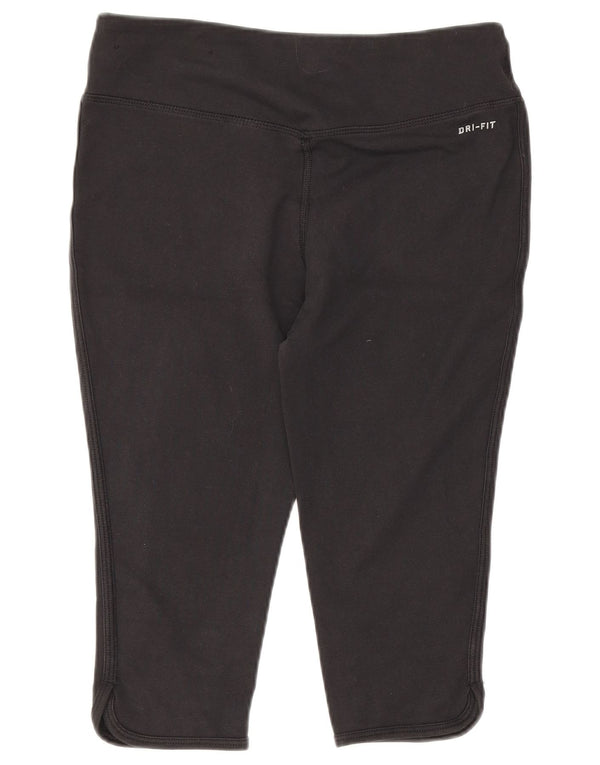 Женские спортивные шорты-бермуды Nike Dri Fit UK, размер 8/10, маленькие, черные, хлопковые