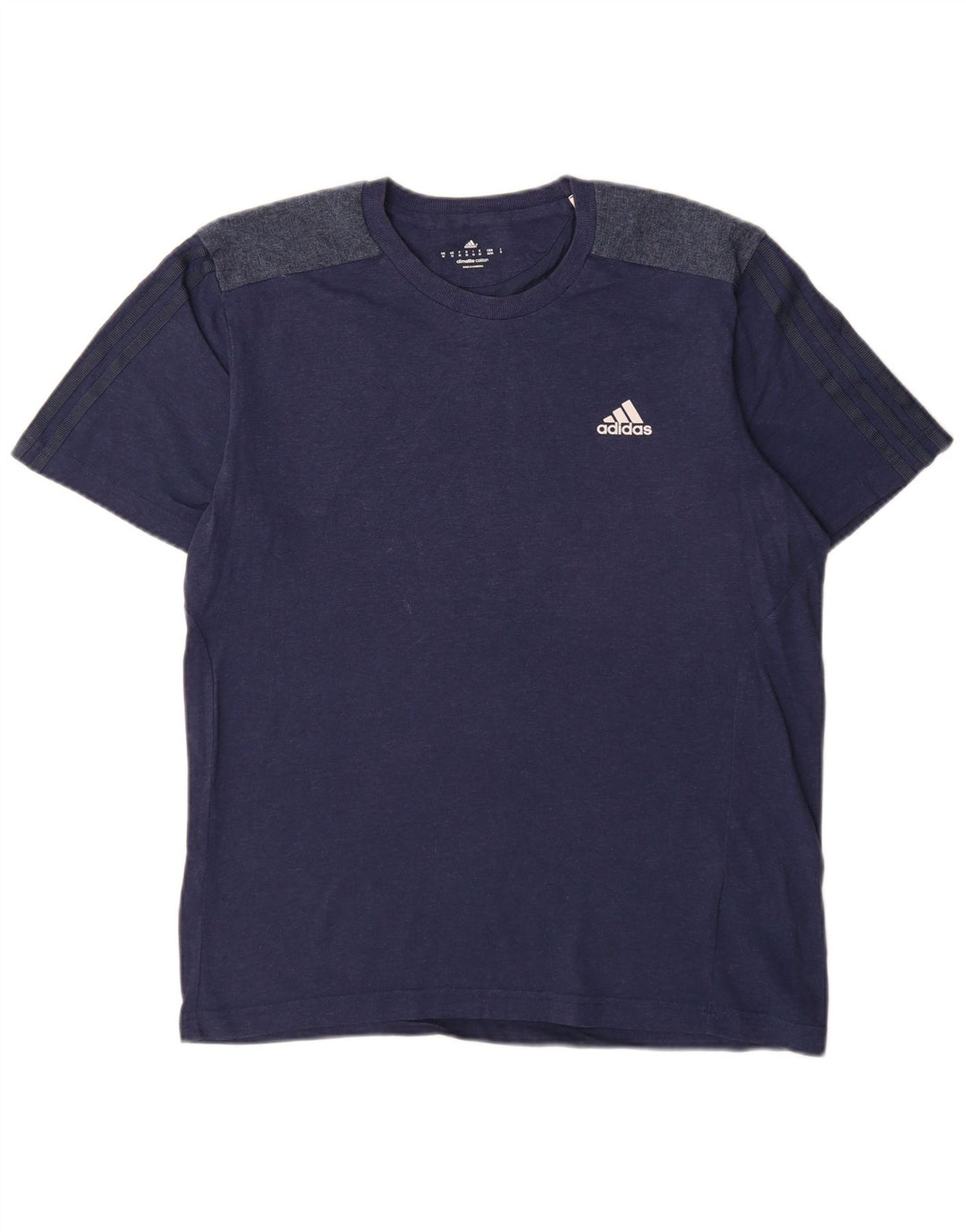 Adidas Mens Climalite Футболка Топ Среднего Темно-Синего Хлопка
