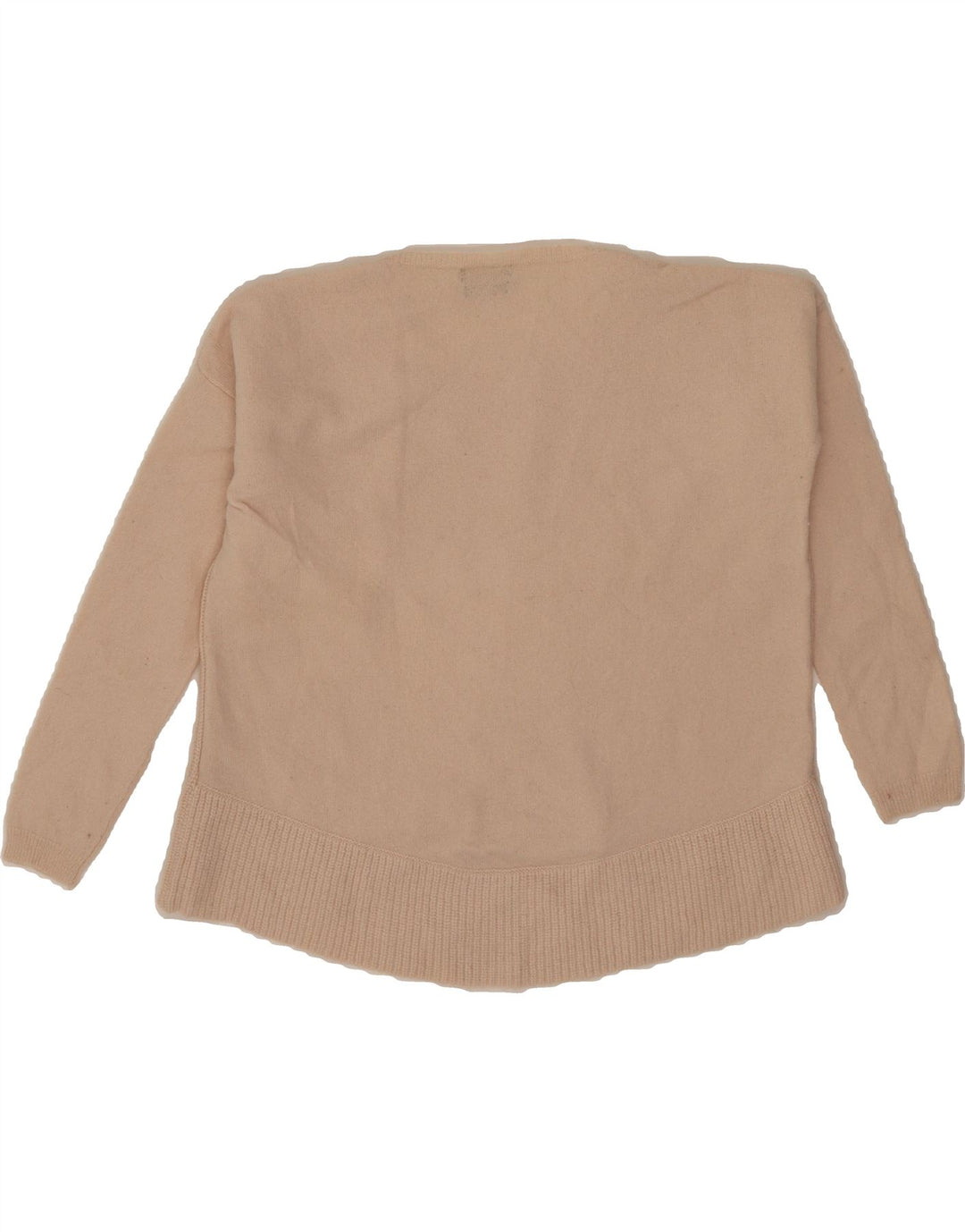 MASSIMO DUTTI Womens Crew Neck Jumper Sweater UK 14 Medium Beige Vintage Massimo Dutti and Second-Hand Massimo Dutti from Messina Hembry 