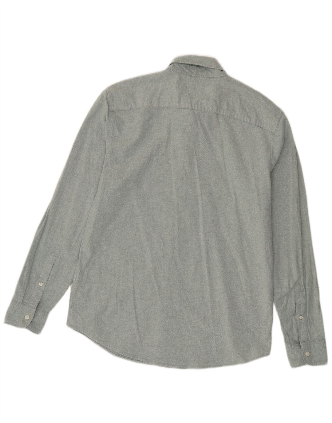 Мужская рубашка Abercrombie & Fitch из хлопка среднего синего цвета