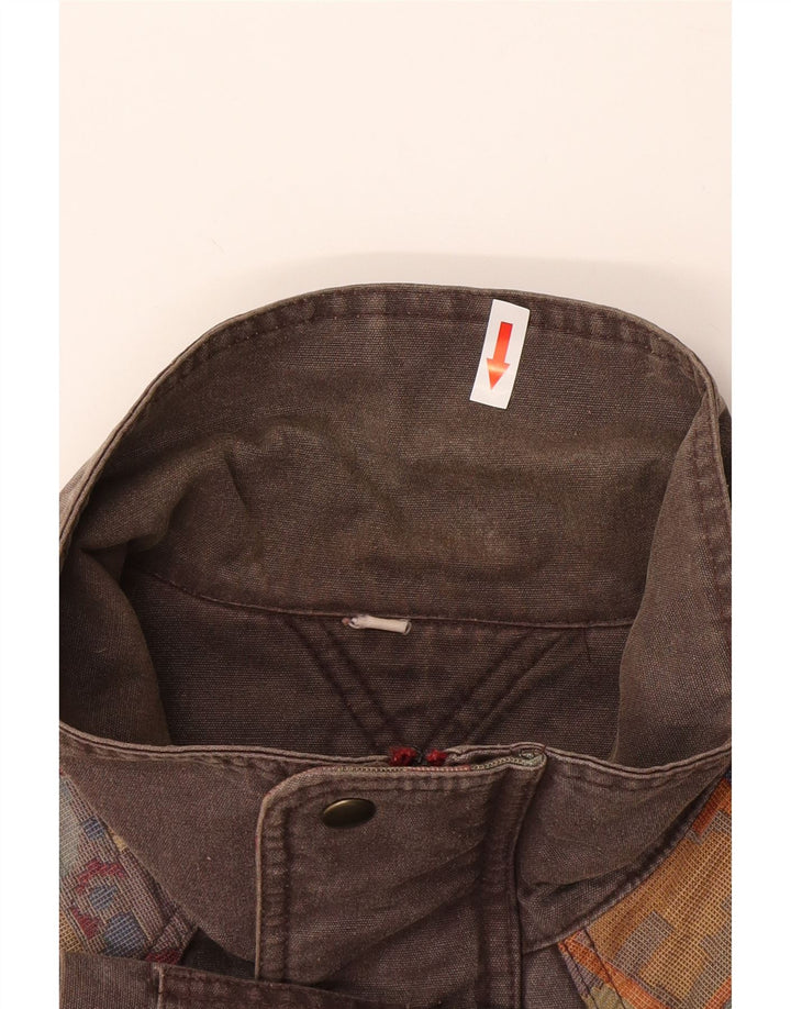 Мужская куртка SALEWA, UK 42 XL, серая, хлопок с цветными блоками
