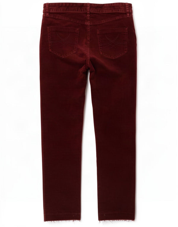 Женские вельветовые брюки Marks & Spencer UK 12 Medium W30 L26 бордовые