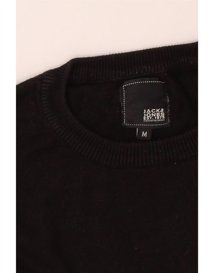 JACK & JONES Mens Graphic Sweatshirt Jumper Medium Black Cotton Vintage Jack & Jones and Second-Hand Jack & Jones from Messina Hembry 