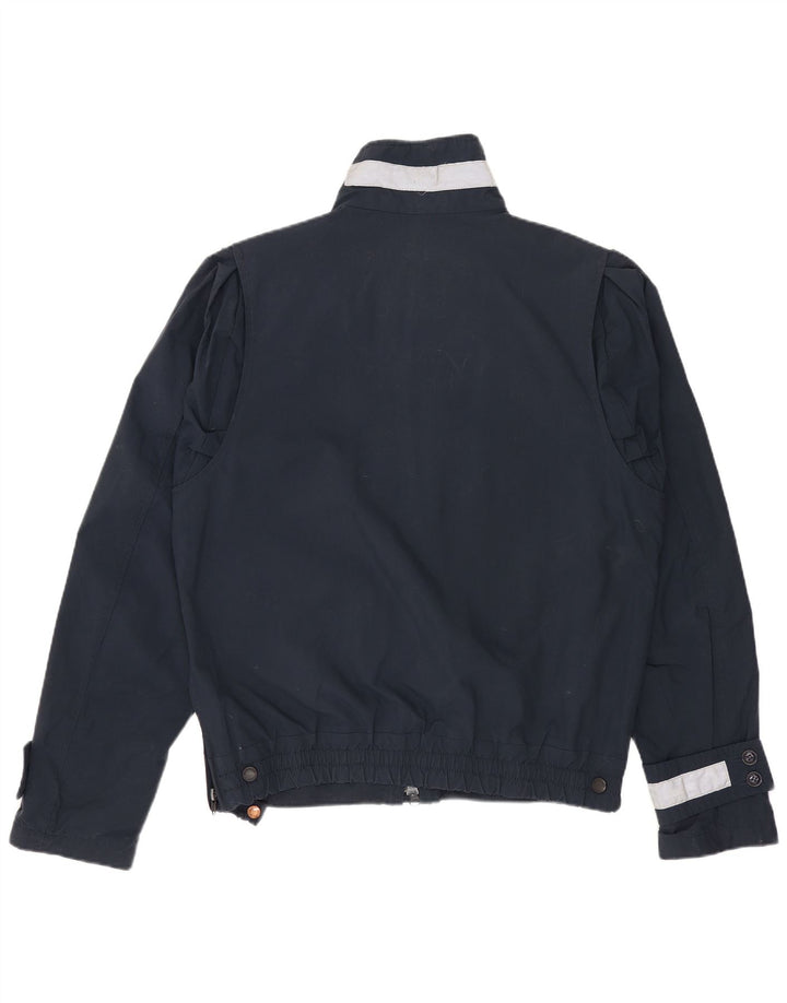 Мужская куртка-бомбер Blauer UK 36, маленькая, темно-синяя, с цветными блоками