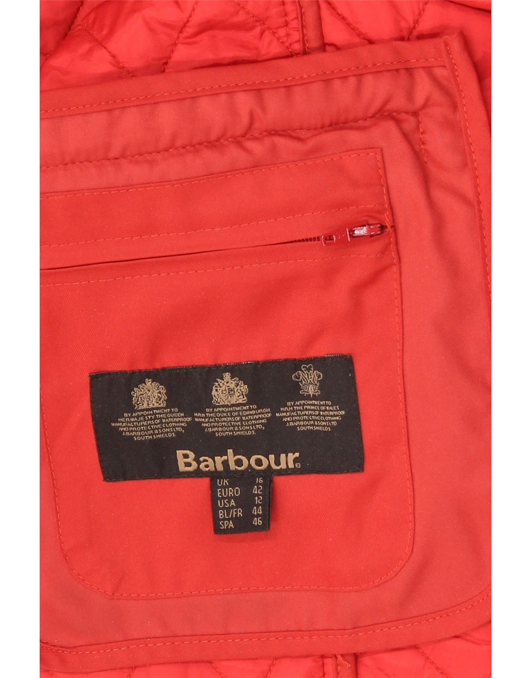 Женская стеганая куртка Barbour UK 16, большая красная, полиамид