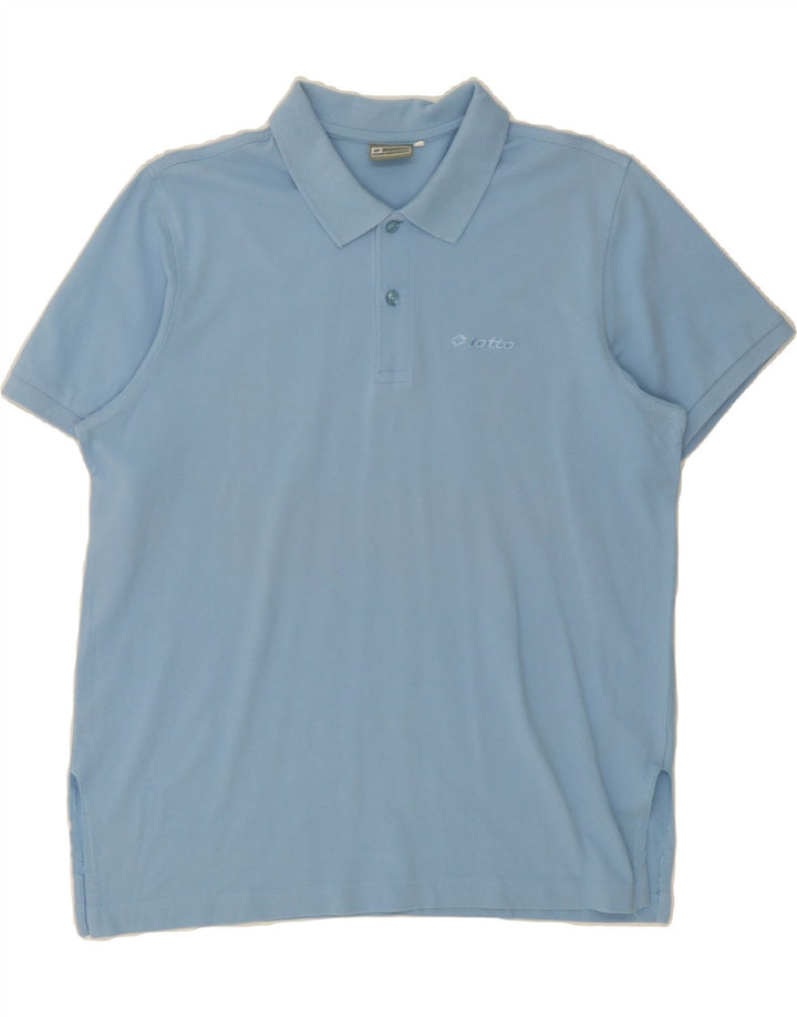 LOTTO Mens Polo Shirt Large Blue Vintage Lotto and Second-Hand Lotto from Messina Hembry 