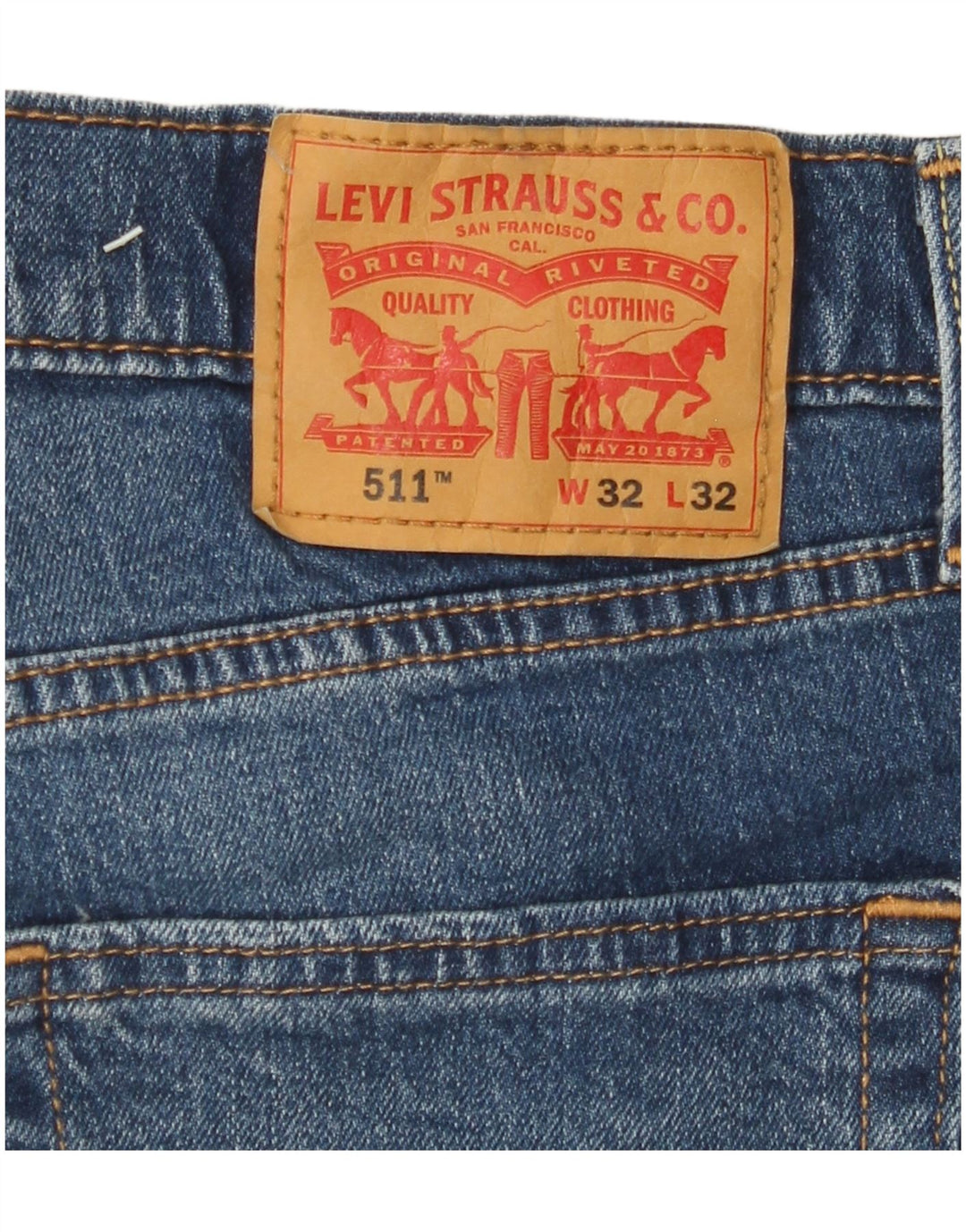 Мужские джинсы LEVI'S 511 Slim W32 L32 Синие, хлопок