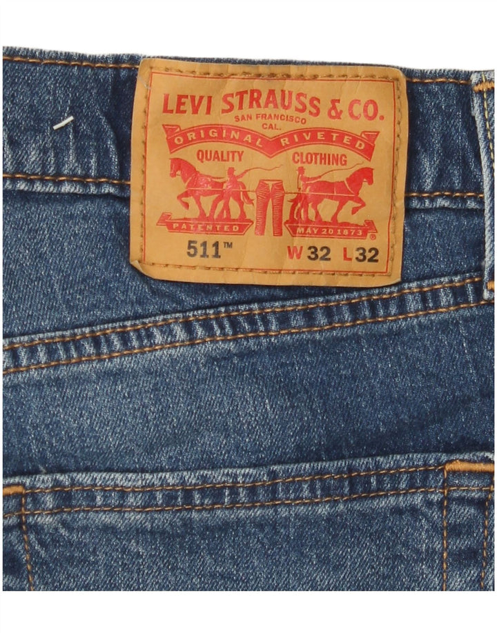 Мужские джинсы LEVI'S 511 Slim W32 L32 Синие, хлопок